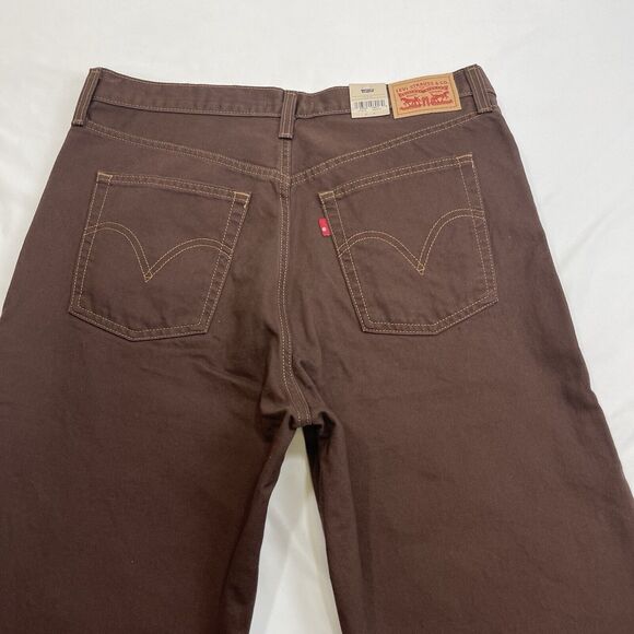 Levi's Jeans Women's 32x27 Brown Ribcage Straight Ankle High Rise American Denim - Picture 10 of 15